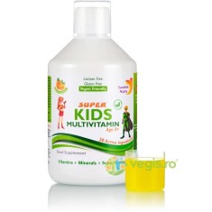 Super Kids Multivitamine Lichide pentru Copii cu 28 Ingrediente: Vitamine, Minerale, Mix de Verdeturi si Extracte 500ml