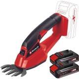 Einhell GC-CG 18/1 Li PXC + Twinpack CB - Masina de tuns gard viu 100 cm + Set 2 acumulatori Li-Ion 18 V 2.5 Ah
