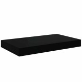 Cumpara ieftin Raft de perete suspendat, negru extralucios, 40x23,5x3,8 cm, MDF