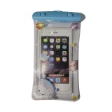 Husa subacvatica Fruity Waterproof Flippy, Snowproof, Universala, Impermeabila, cu Snur, pentru telefon sau documente, Model 1, Albastru deschis