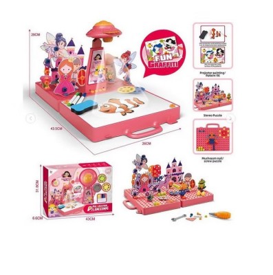 Joc multifunctional asamblare, mozaic, proiectie 24 imagini si desen - Castelul Zanelor foto