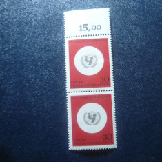 2 Serii 1 val. RFG 1963 Crucea Rosie si 1966 UNICEF (1x2val margine coala)