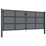 Cumpara ieftin Poarta pentru gradina, antracit, 400x150 cm, otel