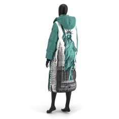 Geaca dama verde cu print oversize GF010