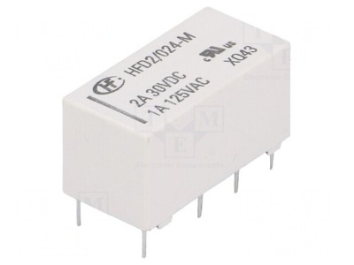 Releu Electromagnetic DPDT 24VDC 3A 125VAC PCB foto