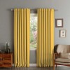 Set draperii din catifea cu rejansa transparenta cu ate pentru galerie, Madison, 200x210 cm, densitate 700 g/ml, Lemon, 2 buc