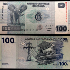 Congo 100 Francs Franci 2013 UNC necirculata **