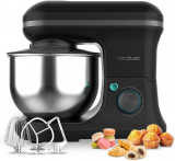 Mixer cu bol din inox Cecotec Cecomixer Merengue, 1200W, Bol 5L inox, 6 Viteze, 5 functii, accesorii incluse, Negru