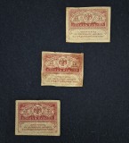 Bancnota 40 RUBLE 1917 Rusia 3 Bucati
