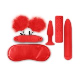 Cumpara ieftin Set Accesorii Erotice The Mean Couple Romance II, Rosu, 5 Piese