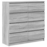 Cumpara ieftin Bufeta gri Sonoma 100x35x99 cm Lemn prelucrat