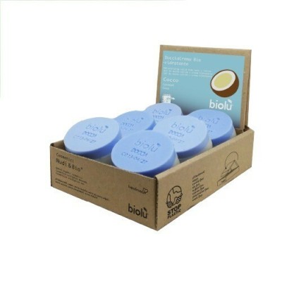 Gel de dus solid si crema hidratanta cu cocos bio 12 buc x 55g Biolu foto