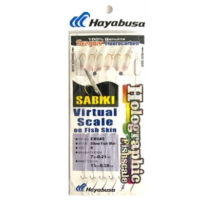 Taparine Hayabusa Sabiki Holographic Fishscale Silver S Nr.9 foto