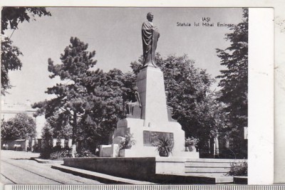 bnk cp Iasi - Statuia lui Mihai Eminescu - circulata foto