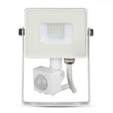 REFLECTOR LED SMD 10W 3000K IP65 CU SENZOR MISCARE - ALB, V-TAC