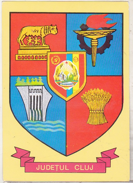 bnk cp Judetul Cluj - Stema - necirculata - marca fixa