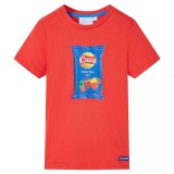 Tricou pentru copii cu m&acirc;neci scurte, roșu, 116