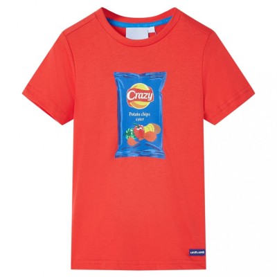 Tricou pentru copii cu m&amp;acirc;neci scurte, roșu, 116 foto
