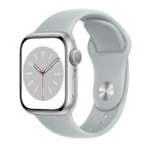 Curea silicon marca THD pentru Apple Watch 41 mm seria 8, marimea S/M, culoarea gri metalic
