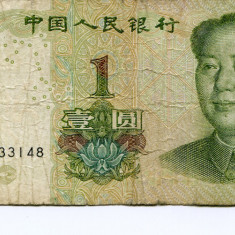 Bancnota China 1 yuan 1999