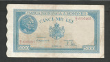 ROMANIA 5000 5.000 LEI 10 Octombrie 1944 [23] filigran bnr orizontal