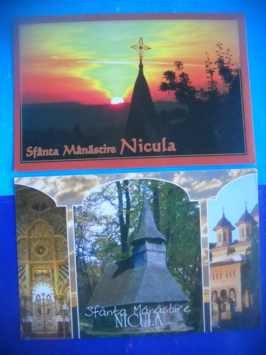HOPCT LOT 2492 SFANTA MANASTIRE NICULA -jud CLUJ -2 CARTI POSTALE-NECIRCULATE
