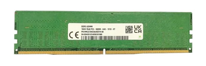 Memorie Ram Server SK Hynix 16GB, DDR5, 1Rx8, PC5-5600B, 5600Mhz, HMCG78AGBUA081N BA, PC5-44800B-U, CL40, 1.1V, Non-ECC, udimm, 288 pini