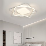 Lustra LED cu telecomanda MODERNO 106W, 2 Patrate, lumina Rece/Calda/Neutra, Dimabila, Alb ModernLight Concept
