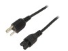 Cablu de alimentare 3x0.75mm2 IEC C5 la NEMA 5-15 1.8m