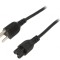 Cablu de alimentare 3x0.75mm2 IEC C5 la NEMA 5-15 1.8m