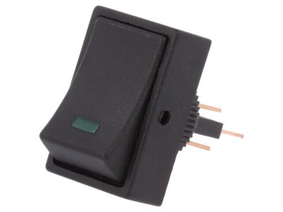 Rocker Switch SPST ON-OFF 25A 12V LED Verde foto