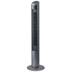 Ventilator tip turn Trisa Fresh Breeze 9346.43, cu Telecomanda, Putere 45W, 3 viteze, Inaltime 120 cm, INOX Negru - NOU