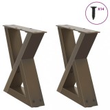 VidaXL Picioare pentru măsuță de cafea, 2 buc., oțel natural, 30x(30-31,3) cm