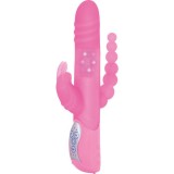 Șapte Creații E Iepuraș Triple Play Roz Vibrator de Stimulare Triplă, Seven Creations