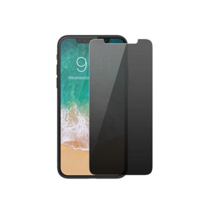 Folie Sticla Tempered Glass iPhone X iPhone XS 4D/5D Full Glue Fullcover Black Privacy