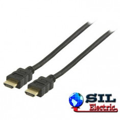 Cablu de mare viteza HDMI - HDMI functie Ethernet 7.5m negru Valueline foto
