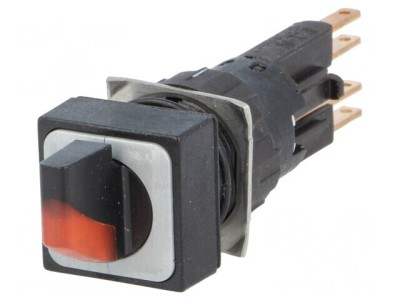 Comutator Rotativ 16mm Roșu 2 Poziții foto