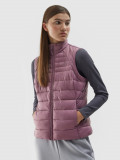 Vestă din puf cu umplutură sintetică pentru femei - roz, 4F Sportswear