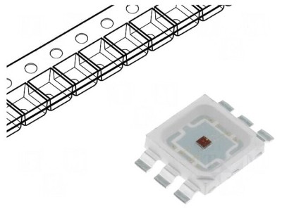 LED Roșu 120&amp;deg; 1W SMD foto