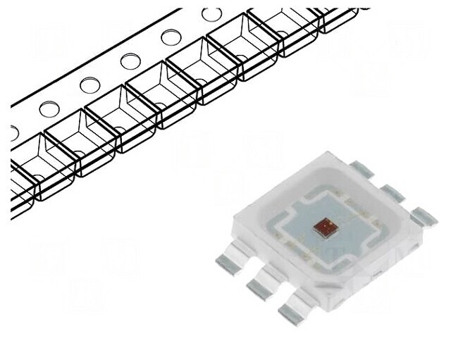 LED Roșu 120&deg; 1W SMD