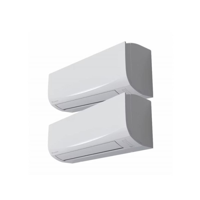 Aparat de aer conditionat multisplit Daikin Sensira, cu doua unitati interne, 1 x 9000 BTU, 1 x 12000 BTU, Unitate externa 18000, Alb