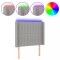 Tablie de pat cu LED, gri deschis, 103x16x118/128 cm, textil