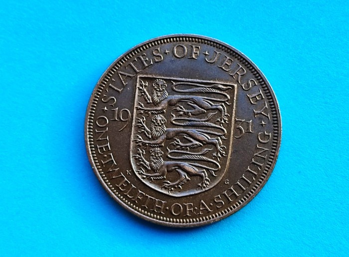 1/12 Shilling 1931 Jersey-AUNC +++-U -RAR