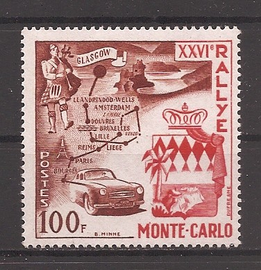 Monaco 1956 - Raliul Monte Carlo, MNH foto