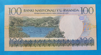 100 Franci 2003 Ruanda - Bancnota SUPERBA - 100 Francs Rwanda - UNC foto