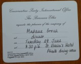 Cumpara ieftin 4 invitatii oficiale catre vice-ministrul Maria Groza, anii 50 - 80