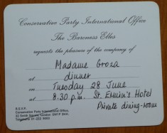 4 invitatii oficiale catre vice-ministrul Maria Groza, anii 50 - 80