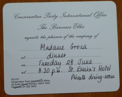 4 invitatii oficiale catre vice-ministrul Maria Groza, anii 50 - 80 foto