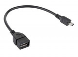 Cablu OTG, USB A mama - mini USB tata, 20cm - 402198