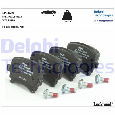DELPHI LP1824 set placute frana,frana disc foto